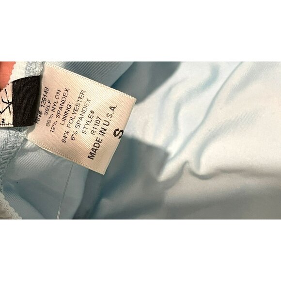 Ris-k  Lunar One-Piece Wrap Swimsuit Light Blue Size Small NEW - Picture 6 of 8